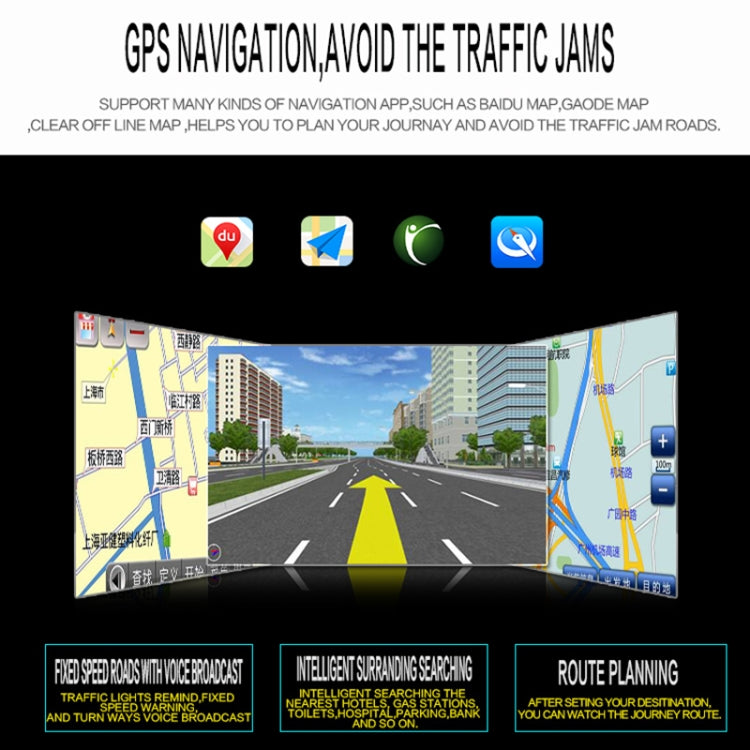 SU 9701 1GB+16GB 7 inch HD Foldable Universal Car Android Radio Receiver MP5 Player, Support FM & Bluetooth & TF Card & GPS & Phone Link & WiFi
