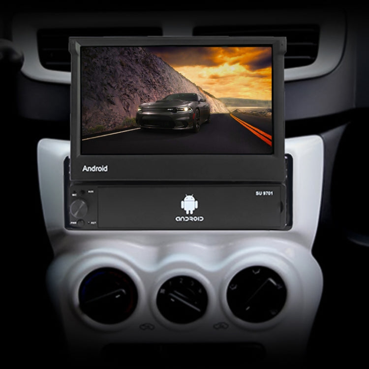 SU 9701 1GB+16GB 7 inch HD Foldable Universal Car Android Radio Receiver MP5 Player, Support FM & Bluetooth & TF Card & GPS & Phone Link & WiFi