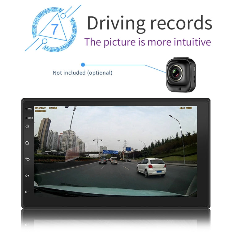 9999 7 inch HD Universal Car Android Radio Receiver MP5 Player, Support FM & Bluetooth & TF Card & GPS & Phone Link & WiFi