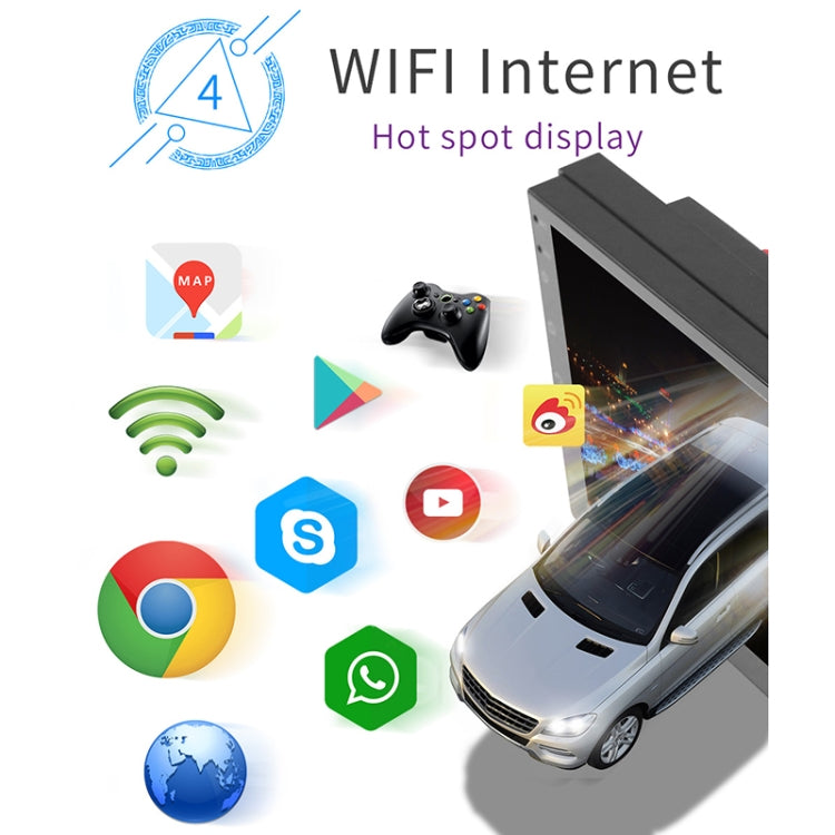 9999 7 inch HD Universal Car Android Radio Receiver MP5 Player, Support FM & Bluetooth & TF Card & GPS & Phone Link & WiFi