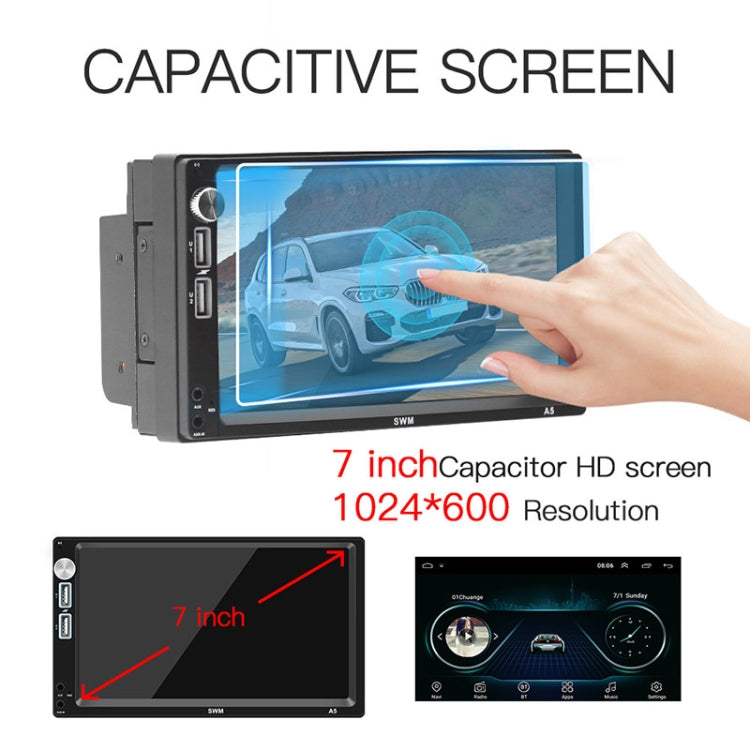 A5 7 inch HD Universal Car Android 8.1 Radio Receiver MP5 Player, Support FM & GPS & Bluetooth & Phone Mirror Link