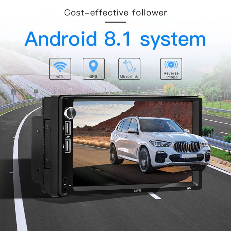 A5 7 inch HD Universal Car Android 8.1 Radio Receiver MP5 Player, Support FM & GPS & Bluetooth & Phone Mirror Link