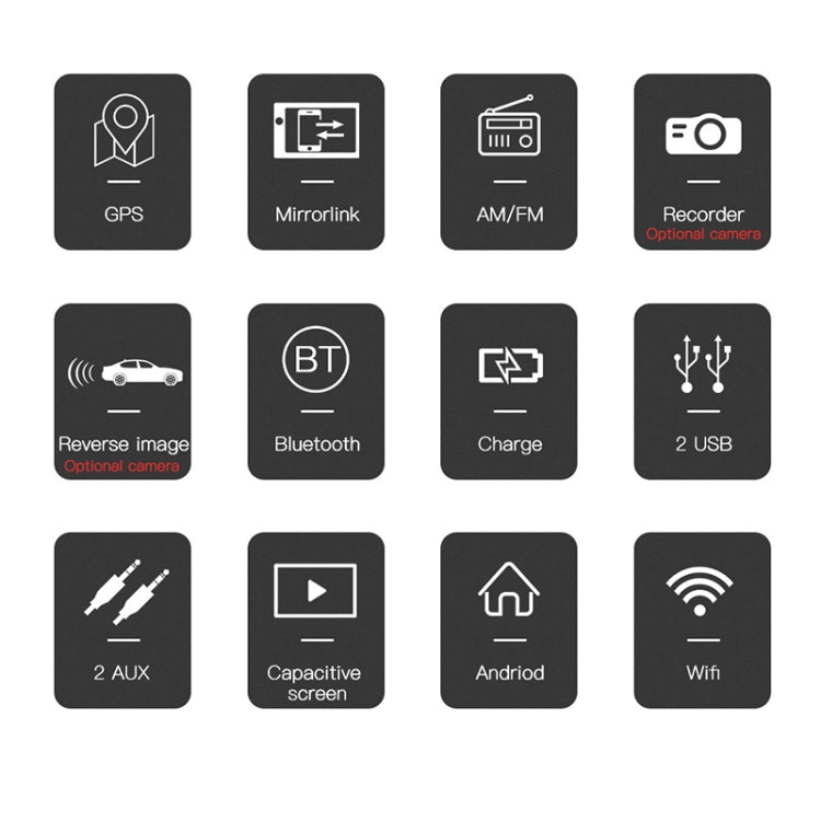 A5 7 inch HD Universal Car Android 8.1 Radio Receiver MP5 Player, Support FM & GPS & Bluetooth & Phone Mirror Link