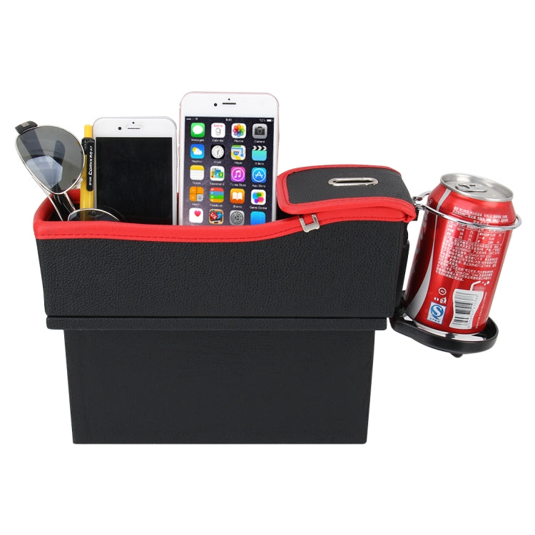 2 PCS Car Seat Crevice Storage Box with Interval Cup Drink Holder Organizer Auto Gap Pocket Stowing Tidying for Phone Pad Card Coin Case Accessories