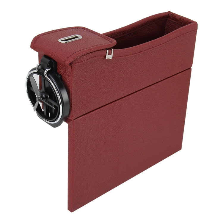 2 PCS Car Seat Crevice Storage Box with Interval Cup Drink Holder Organizer Auto Gap Pocket Stowing Tidying for Phone Pad Card Coin Case Accessories