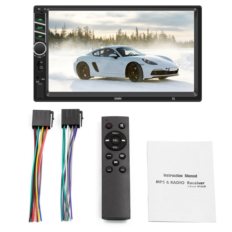 X1 7 inch HD Universal Car Radio Receiver MP5 Player, Support FM & Bluetooth & Phone Link with Remote Control