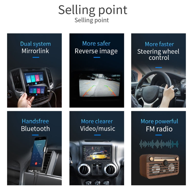 X1 7 inch HD Universal Car Radio Receiver MP5 Player, Support FM & Bluetooth & Phone Link with Remote Control