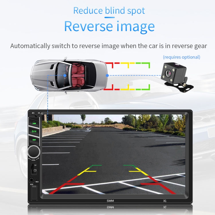 X1 7 inch HD Universal Car Radio Receiver MP5 Player, Support FM & Bluetooth & Phone Link with Remote Control