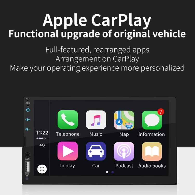 X2 7 inch Universal Car Full Touch Screen Radio Receiver MP5 Player, Support FM & Bluetooth & TF Card & Phone Link with Remote Control