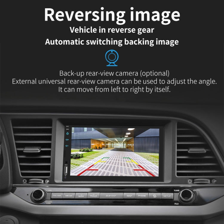 X2 7 inch Universal Car Full Touch Screen Radio Receiver MP5 Player, Support FM & Bluetooth & TF Card & Phone Link with Remote Control