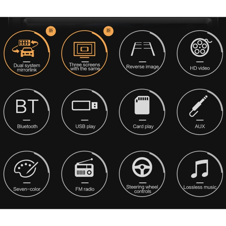 S7 7 inch HD Universal Car Radio Receiver MP5 Player, Support FM & Bluetooth & TF Card & Phone Link with Remote Control