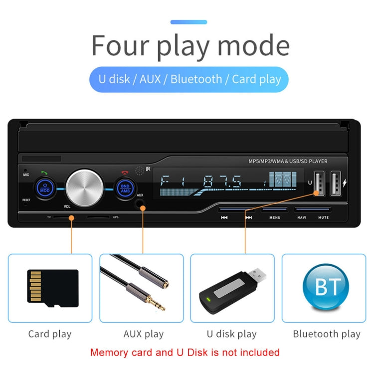 T100G 7 inch HD Universal Car Radio Receiver MP5 Player, Support FM & AM & RDS & Bluetooth & GPS & Phone Link with Remote Control