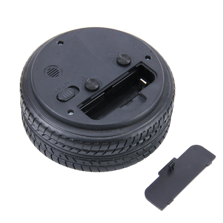 Battery Powered Plastic Wheel Tire Caliper Shaped Desk Alarm Clock, Size: 10.5*4.5cm