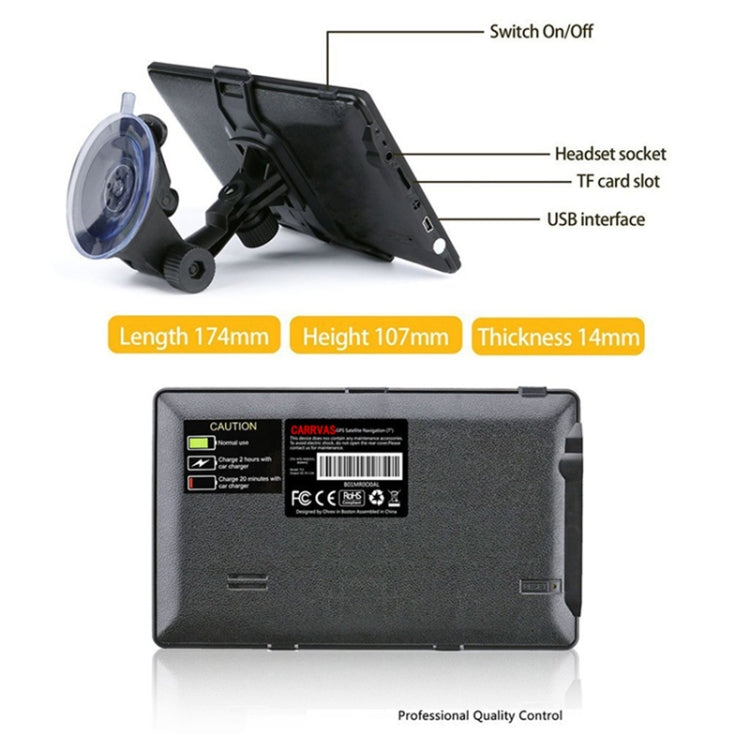 CARRVAS 7.0 inch TFT Touch-screen Car GPS Navigator, MediaTekMT3351, WINCE6.0 OS, Built-in speaker, 128MB+4GB, IGO/ NAVITEL Maps, FM