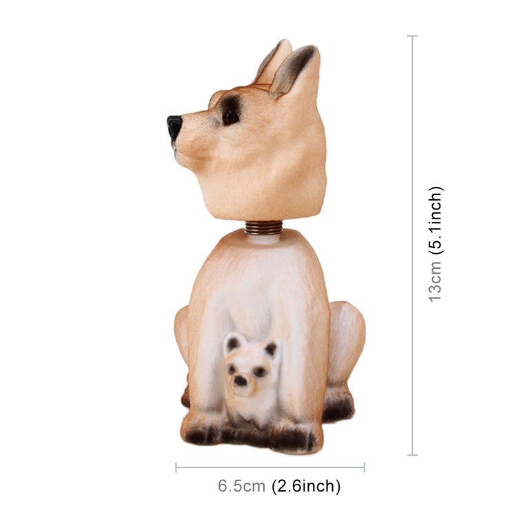 Car Interior Simulation Shaking Head Toy Swinging Puppy Dog Self Adhesive Decor Ornament