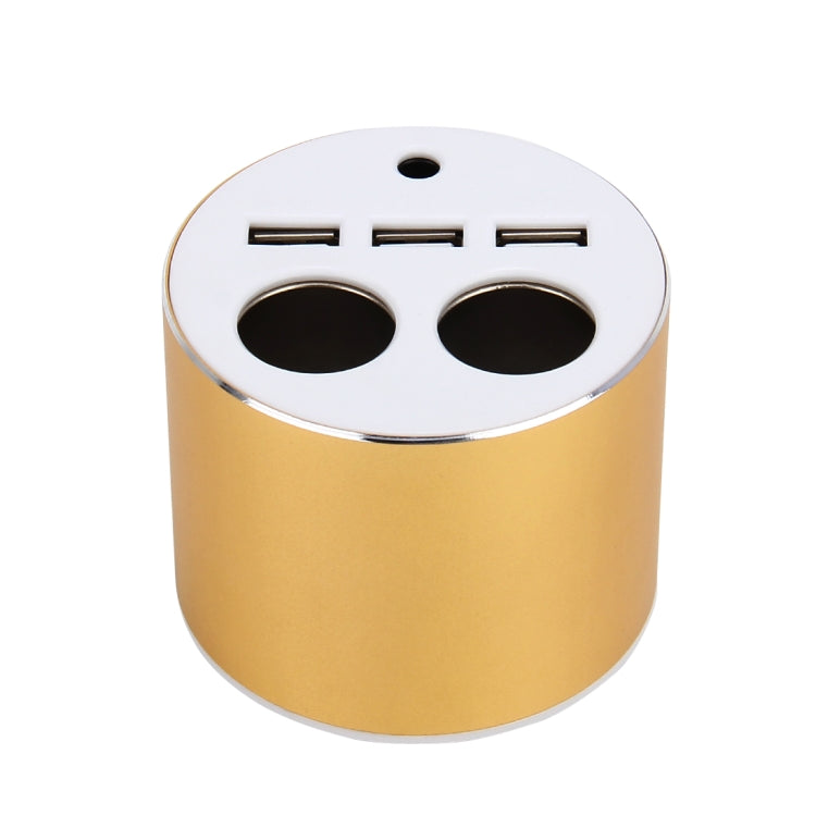 120W 3 USB Ports 4.1A with 2 Socket Cigarette Lighter Splitter Phone Car Charger