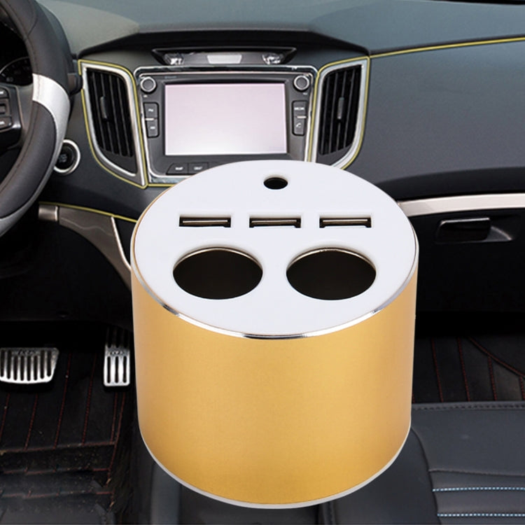 120W 3 USB Ports 4.1A with 2 Socket Cigarette Lighter Splitter Phone Car Charger