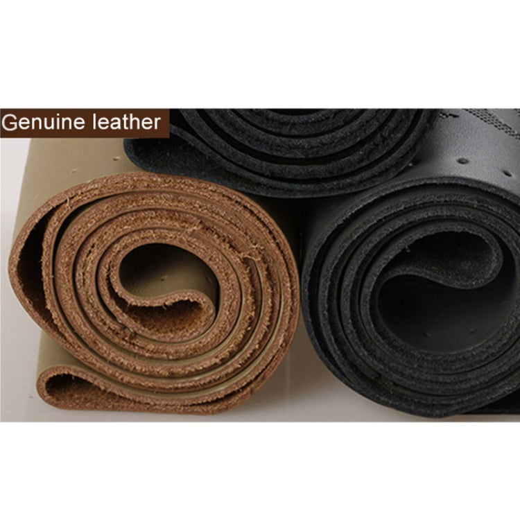 MILI Four Seasons Genuine Leather Hand-stitched Car Adaptation Steering Wheel Cover for 38cm Steering Wheel(Black)