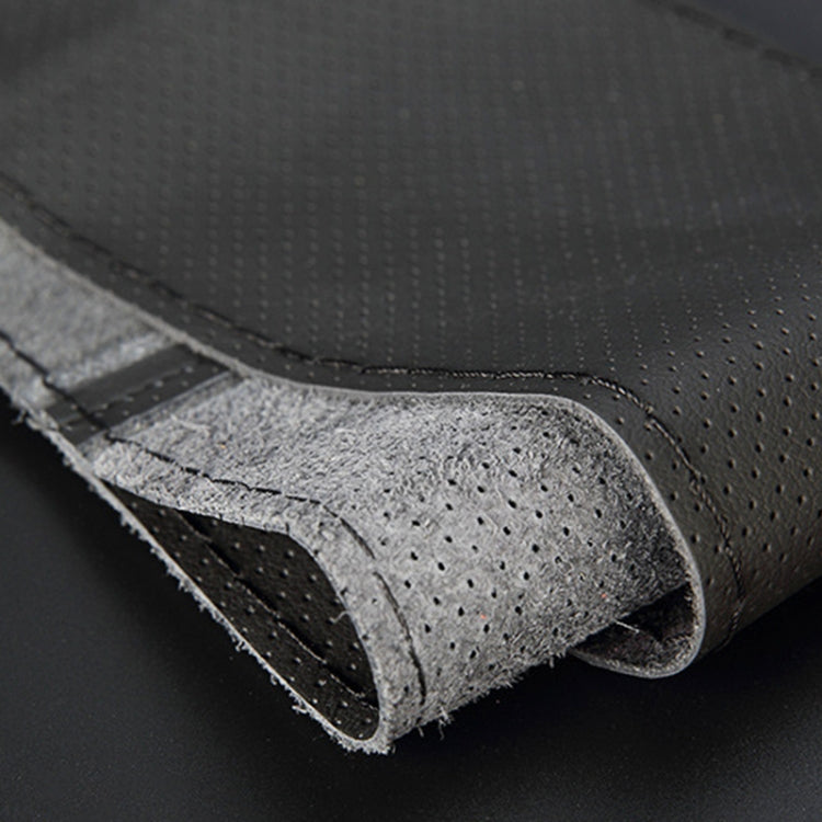Four Seasons Genuine Leather Hand-stitched Car Adaptation Steering Wheel Cover for 38cm Steering Wheel