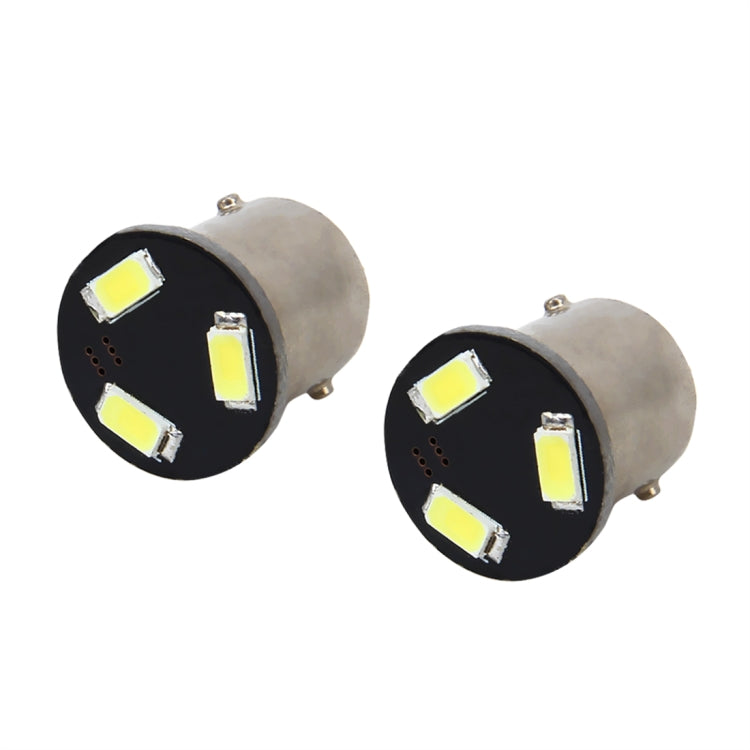 10 PCS 1156/BA15S/P21W 0.5W 30LM White Light Car Reversing Light Steering Light Bulb with 3 SMD-5630 Lamps, DC 12V