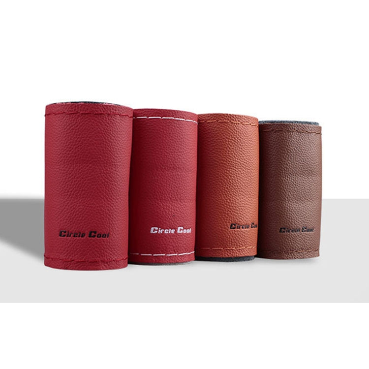 Car Universal 38cm Genuine Leather Hand-stitched Steering Wheel Cover