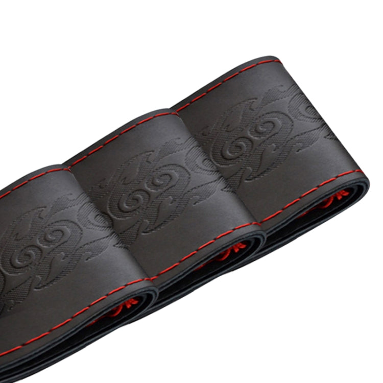 MILI Genuine Leather Hand-stitched Car Adaptation Steering Wheel Cover for 38cm Steering Wheel