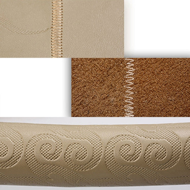 MILI Genuine Leather Hand-stitched Car Adaptation Steering Wheel Cover for 38cm Steering Wheel