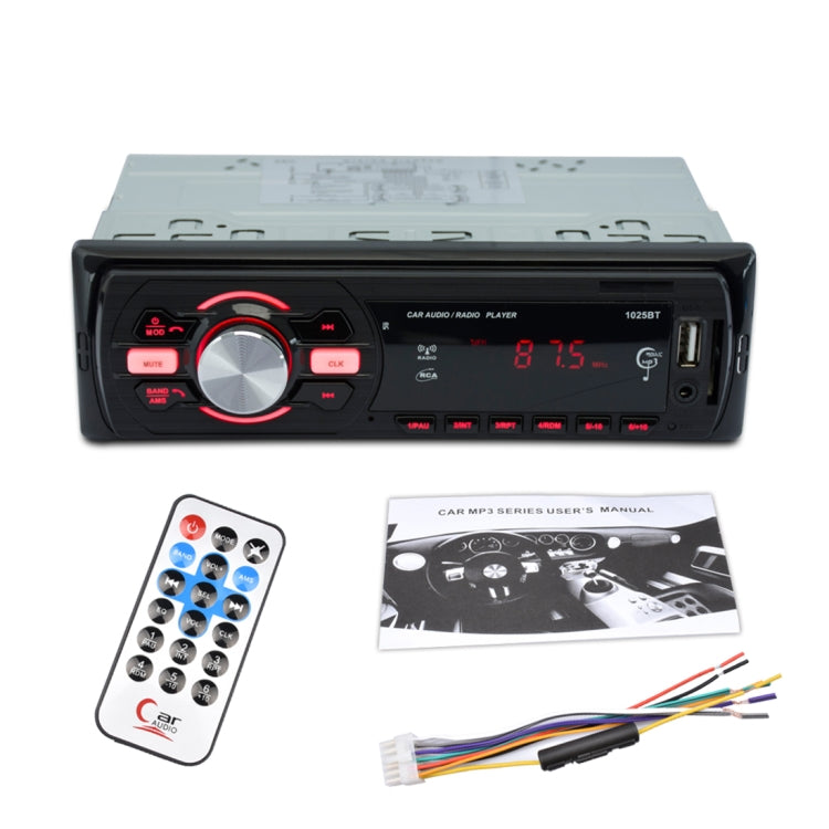 1025 Wireless Bluetooth Car Stereo Receiver Audio Radio MP3 Player, with U-disk & SD Card Slot, AUX in and FM