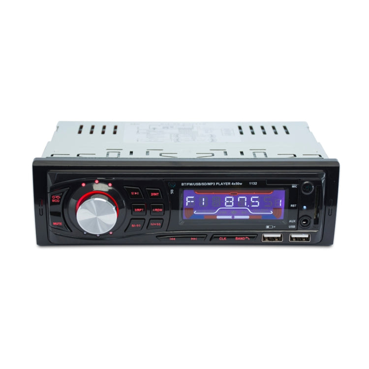 1132 Single Din Car Audio FM Radio Stereo Receiver Bluetooth MP3 Player, Support USB / SD Card / AUX, with Remote Control