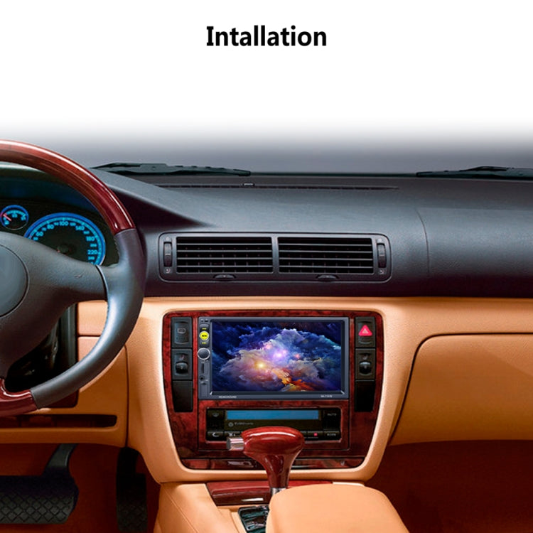 7157B 7 inch 1080P HD Touchscreen Double Din Stereo Car Receiver MP5 Player, Support Rear View & AM FM RDS & Bluetooth & U-disk TF Card