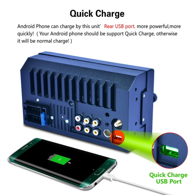 7157G Double Din 7 inch Touchscreen Car Radio Receiver MP5 Player, Support Rear View & AM FM RDS & Bluetooth & U-disk TF Card & GPS