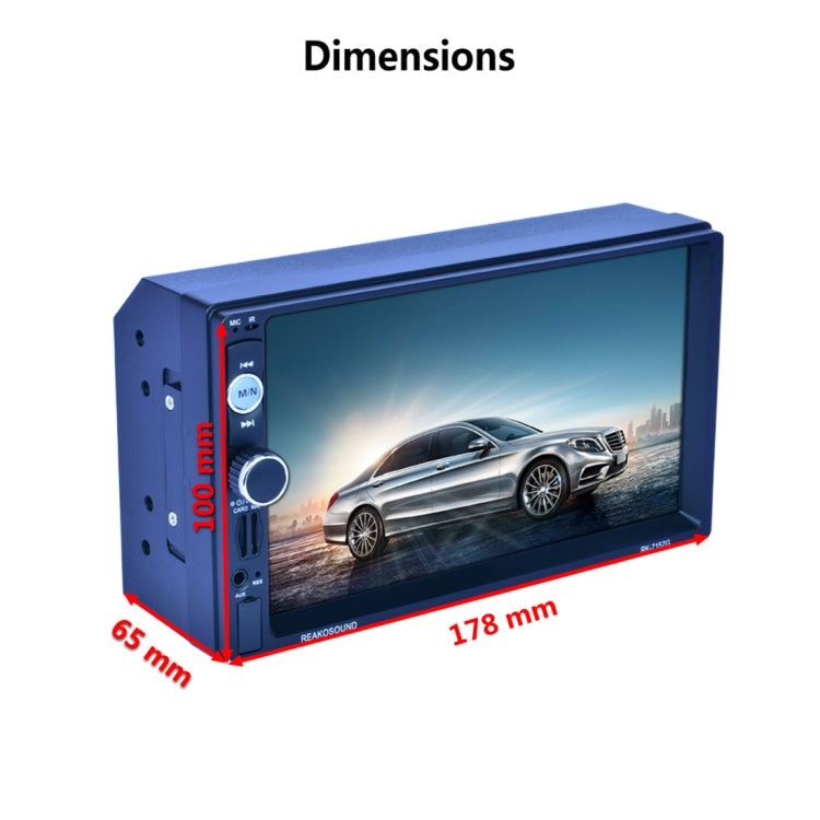 7157G Double Din 7 inch Touchscreen Car Radio Receiver MP5 Player, Support Rear View & AM FM RDS & Bluetooth & U-disk TF Card & GPS