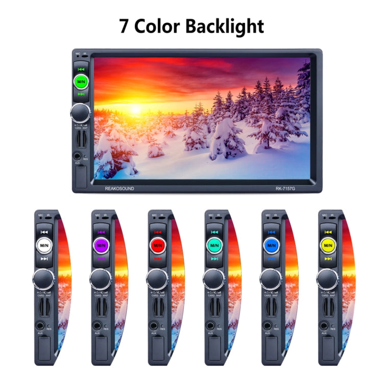 7157G Double Din 7 inch Touchscreen Car Radio Receiver MP5 Player, Support Rear View & AM FM RDS & Bluetooth & U-disk TF Card & GPS