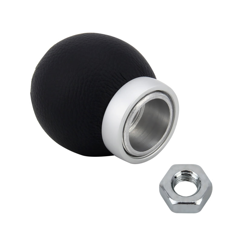 Universal Car Modified Shifter Black Leather Lever Manual 6-Speed Gear Shift Knob