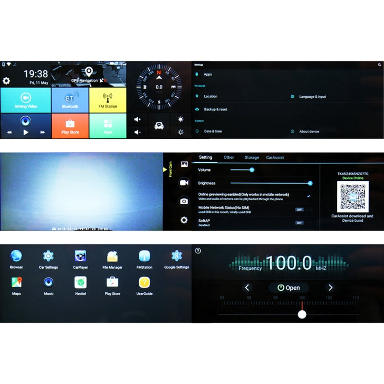 7 inch Car DVR Rearview Mirror Dual Camera WiFi GPS Driving Video Recorder Bluetooth Hands-free Car Dash Cam, 3G Version