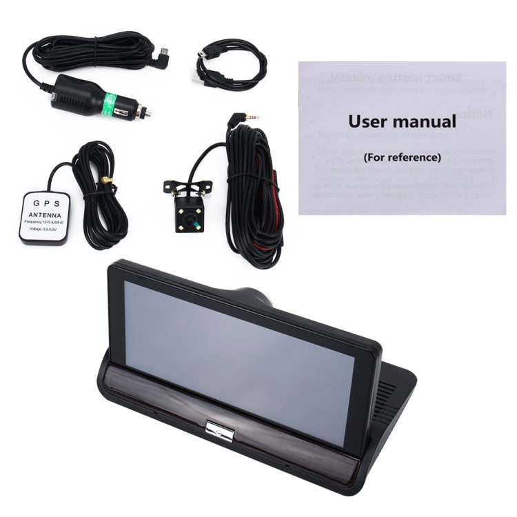 7 inch Car DVR Rearview Mirror Dual Camera WiFi GPS Driving Video Recorder Bluetooth Hands-free Car Dash Cam, 3G Version