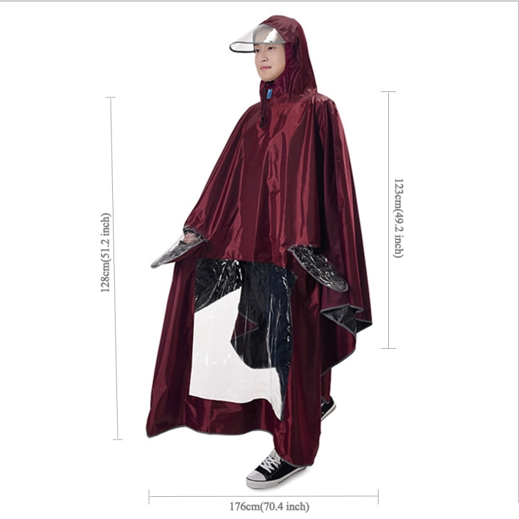 Universal Super Water-Resistant Dual Hooded Motorcycle Rain Poncho Coat Raincoat