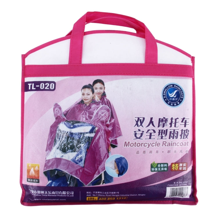 Universal Super Water-Resistant Dual Hooded Motorcycle Rain Poncho Coat Raincoat