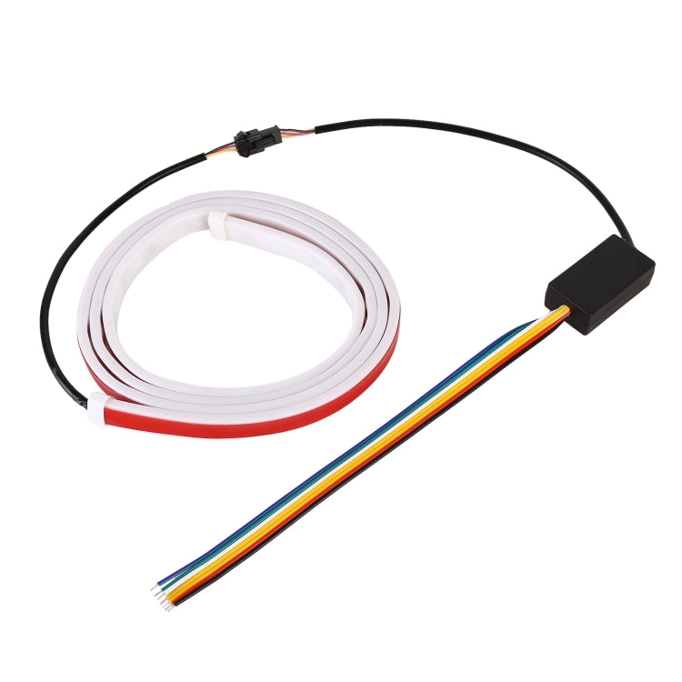 1.5m Car Auto Waterproof Universal Rear Colorful Flowing Light Tail Box Lights with RF Wireless Remote Control and Tail Light Controller, Red Light Brake Light Yellow Light Turn Signal Light LED Lamp Strip Tail Decoration