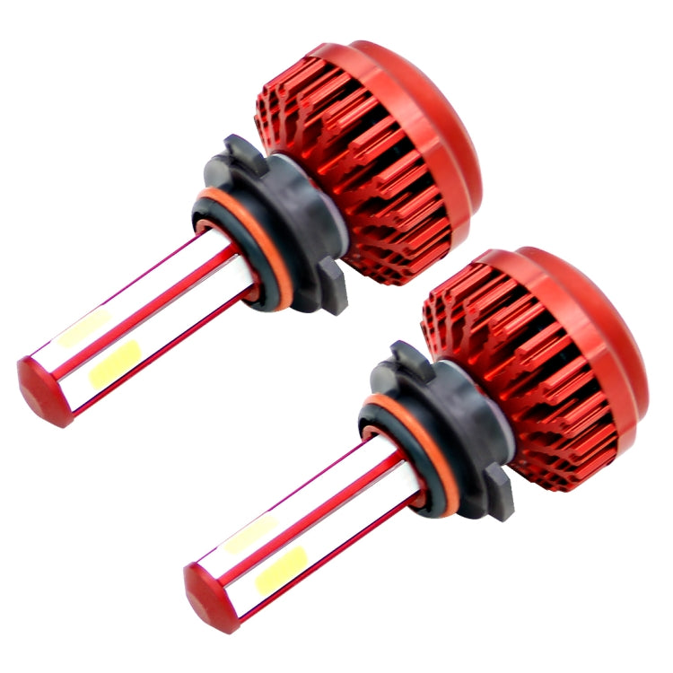 2 PCS R7 9005/HB3 40W 4000 LM 6000K IP65 Waterproof Car LED Headlight Kit with 4 COB Lamps , DC 9-36V(White Light)