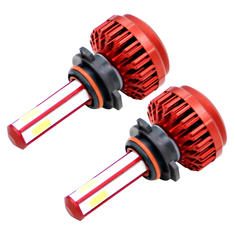 2 PCS R7 9006/HB4 40W 4000 LM 6000K IP65 Waterproof Car LED Headlight Kit with 4 COB Lamps , DC 9-36V(White Light)