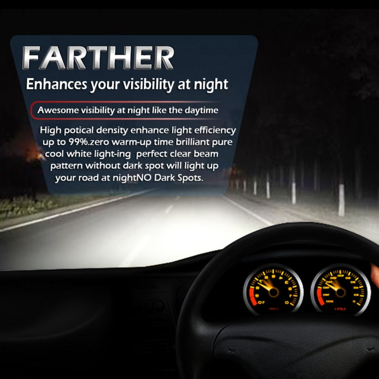 2 PCS R7 H4/HB2/9003  40W 4000 LM 6000K IP65 Car LED Headlight Kit with 4 COB Lamps , DC 9-36V(White Light)