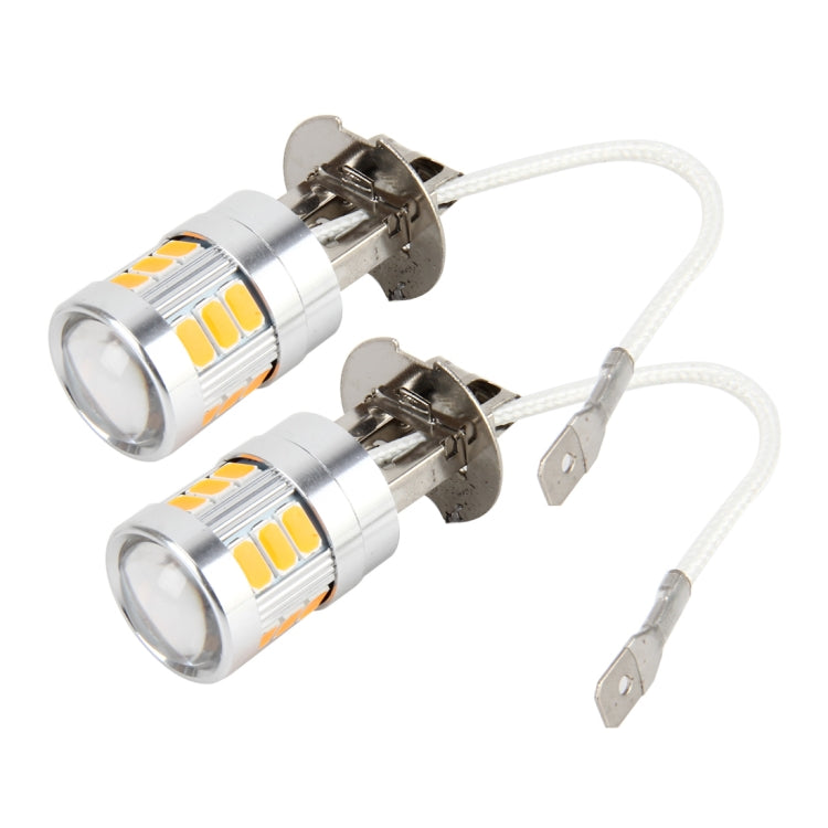 2 PCS H3 4W 250 LM 6000K Car Fog Lights with 18 LEDs SMD-5630 Lamps, DC 10-30V(Yellow Light)