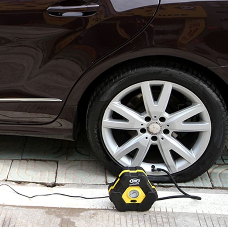 DC12V 120W 10A 40PSI 22 Cylinder with Indicator Portable Electric Tire Inflator Car Electric Air Compressor Car Tire Pump Inflatable Pump with 2.8m Power Cord