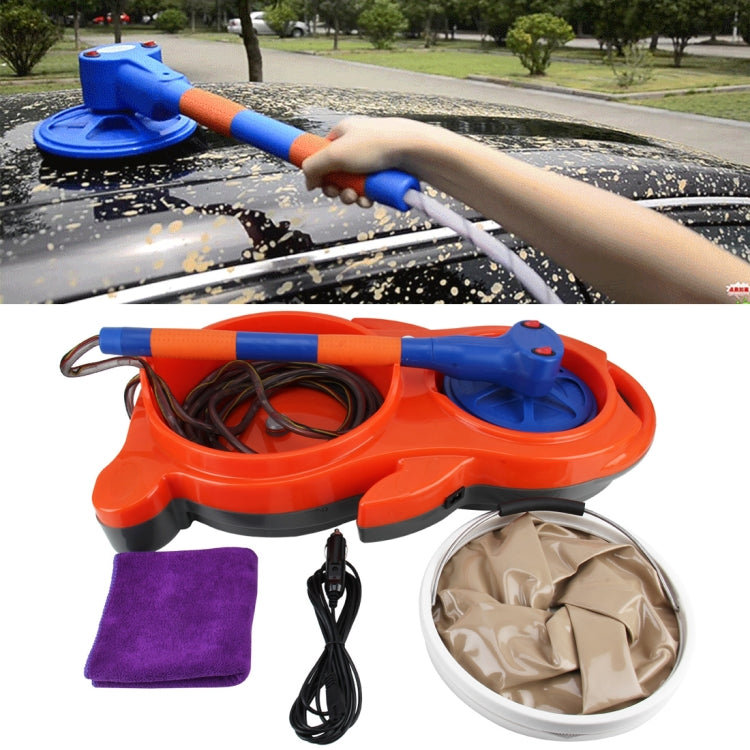 13L DC 12V Electric Scrub Synchronous Rotation Portable High Pressure Car Wash Car Home Electric Car Washer with 19cm Brush