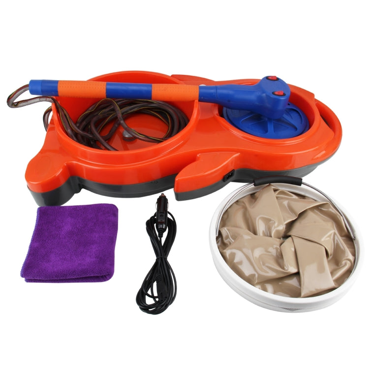 13L DC 12V Electric Scrub Synchronous Rotation Portable High Pressure Car Wash Car Home Electric Car Washer with 19cm Brush