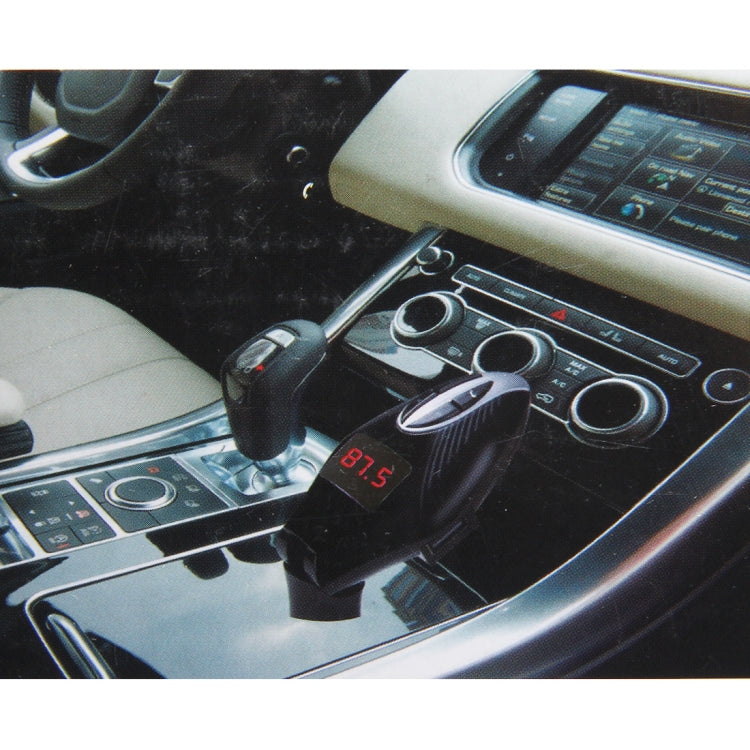 V7 Wireless Car MP3 Bluetooth Stereo Music Player Full Frequent FM Transmitter Car Charger Adapter with USB Port Digital Display Support U Disk and TF Card Bluetooth Headset for Mobile Phone
