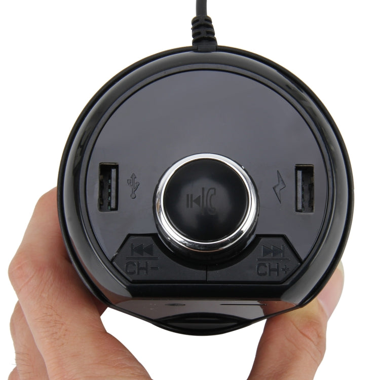 Car MP3 Music Player Multi-function Wireless Car FM Player Wireless Car Charger with Dual USB Ports Support Hand-free and TF Card