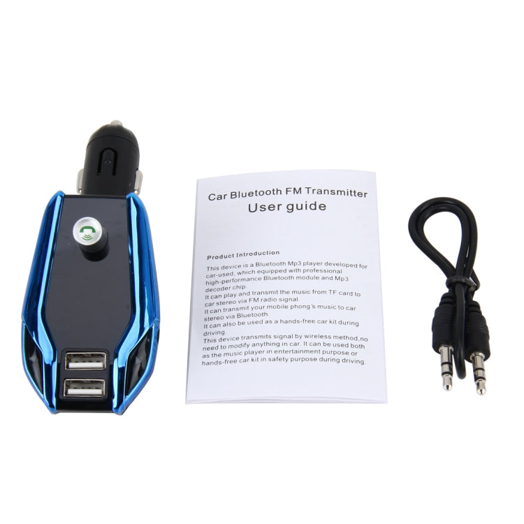 X8 Plus Wireless Bluetooth Car MP3 Music Player FM Transmitter Car Charger Adapter with Dual USB Ports Wireless Headset for Mobile Phone