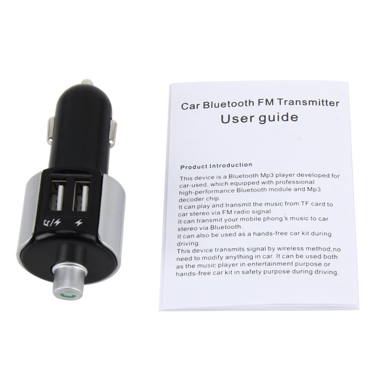 Wireless Bluetooth Car MP3 Music Player FM Transmitter Car Charger Adapter with Dual USB Ports